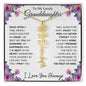 To My Lovely Granddaughter | "Once Upon a Time..." | Personalized Birth Flower Name Necklace wbb