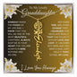 To My Lovely Granddaughter | Someday When...Lily | Personalized Birth Flower Necklace