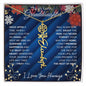 To My Lovely Granddaughter | Once Upon A Time | Christmas Birth Flower Name Necklace