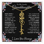 To My Lovely Granddaughter | Once Upon A Time... | Birth Flower Name Necklace