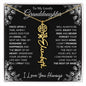 To My Lovely Granddaughter | "Once Upon A Time...The rest of Mine" | Personalized Birth Flower Necklace