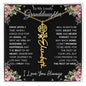 To My Lovely Granddaughter | Once Upon A Time... with Roses | Personalized Birth Flower Necklace