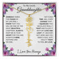 To My Lovely Granddaughter | Someday When...Pink Roses on White | Personalized Birth Flower Necklace