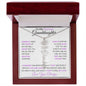 To My Precious Granddaughter - Personalized Birth Flower Name Necklace | "Hold It Tight To Feel My Love"