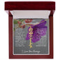 To My Lovely Granddaughter | "Once Upon A Time...Purple Flower | Personalized Birth Flower Necklace
