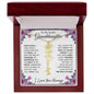 To My Lovely Granddaughter | "Once Upon a Time..." | Personalized Birth Flower Name Necklace wbb