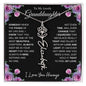 To My Lovely Granddaughter | Someday When...Pink Roses on Black | Personalized Birth Flower Necklace