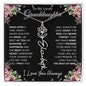 To My Lovely Granddaughter | Once Upon A Time... with Roses | Personalized Birth Flower Necklace