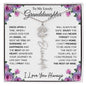 To My Lovely Granddaughter | "Once Upon a Time..." | Personalized Birth Flower Name Necklace wbb