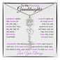To My Precious Granddaughter - Personalized Birth Flower Name Necklace | "Hold It Tight To Feel My Love"