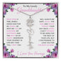 To My Lovely Granddaughter | "Once Upon a Time..." | Personalized Birth Flower Name Necklace wpp