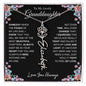 To My Lovely Granddaughter | Someday When... | Personalized Birth Flower Name Necklace