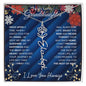To My Lovely Granddaughter | Once Upon A Time | Christmas Birth Flower Name Necklace