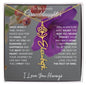 To My Lovely Granddaughter | "Once Upon A Time...Purple Flower | Personalized Birth Flower Necklace