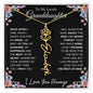 To My Lovely Granddaughter | Once Upon A Time... | Birth Flower Name Necklace