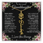To My Lovely Granddaughter | Once Upon A Time... with Roses | Personalized Birth Flower Necklace