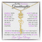 To My Precious Granddaughter - Personalized Birth Flower Name Necklace | "Hold It Tight To Feel My Love"