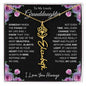 To My Lovely Granddaughter | Someday When...Pink Roses on Black | Personalized Birth Flower Necklace