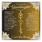 To My Lovely Granddaughter | Someday When...Lily | Personalized Birth Flower Necklace