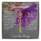 To My Lovely Granddaughter | Someday When...Purple Flower | Personalized Birth Flower Necklace
