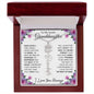 To My Lovely Granddaughter | "Once Upon a Time..." | Personalized Birth Flower Name Necklace wbb