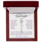 To My Precious Granddaughter - Personalized Birth Flower Name Necklace | "Hold It Tight To Feel My Love"