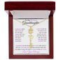 To My Precious Granddaughter - Personalized Birth Flower Name Necklace | "Hold It Tight To Feel My Love"