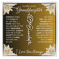 To My Lovely Granddaughter | Someday When...Lily | Personalized Birth Flower Necklace