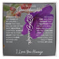 To My Lovely Granddaughter | Someday When...Purple Flower | Personalized Birth Flower Necklace
