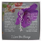 To My Lovely Granddaughter | "Once Upon A Time...Purple Flower | Personalized Birth Flower Necklace