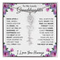 To My Lovely Granddaughter | "Once Upon a Time..." | Personalized Birth Flower Name Necklace wbb