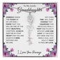 To My Lovely Granddaughter | Someday When...Pink Roses on White | Personalized Birth Flower Necklace