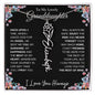 To My Lovely Granddaughter | Once Upon A Time... | Birth Flower Name Necklace