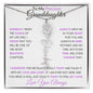 To My Precious Granddaughter - Personalized Birth Flower Name Necklace | "Hold It Tight To Feel My Love"