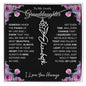 To My Lovely Granddaughter | Someday When...Pink Roses on Black | Personalized Birth Flower Necklace