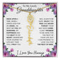 To My Lovely Granddaughter | "Once Upon a Time..." | Personalized Birth Flower Name Necklace wbb