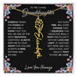 To My Lovely Granddaughter | Someday When... | Personalized Birth Flower Name Necklace