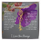 To My Lovely Granddaughter | Someday When...Purple Flower | Personalized Birth Flower Necklace