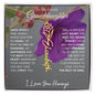 To My Lovely Granddaughter | "Once Upon A Time...Purple Flower | Personalized Birth Flower Necklace