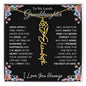 To My Lovely Granddaughter | Once Upon A Time... | Birth Flower Name Necklace
