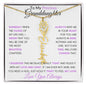 To My Precious Granddaughter - Personalized Birth Flower Name Necklace | "Hold It Tight To Feel My Love"