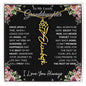To My Lovely Granddaughter | Once Upon A Time... with Roses | Personalized Birth Flower Necklace