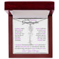 To My Precious Granddaughter - Personalized Birth Flower Name Necklace | "Hold It Tight To Feel My Love"