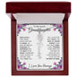 To My Lovely Granddaughter | "Once Upon a Time..." | Personalized Birth Flower Name Necklace wbb