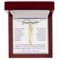 To My Precious Granddaughter - Personalized Birth Flower Name Necklace | "Hold It Tight To Feel My Love"