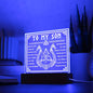 Son | Never Give Up | Acrylic Plaque
