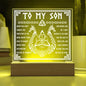 Son | Never Give Up | Acrylic Plaque