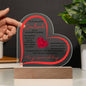 To My Beautiful Soulmate | My Favorite Everything | Heart-Shaped Acrylic with Wood Base and LED Option
