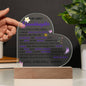To My Lovely Granddaughter | Beautiful Heart-Shaped Acrylic with Wood Base