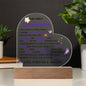 To My Lovely Granddaughter | Beautiful Heart-Shaped Acrylic with Wood Base